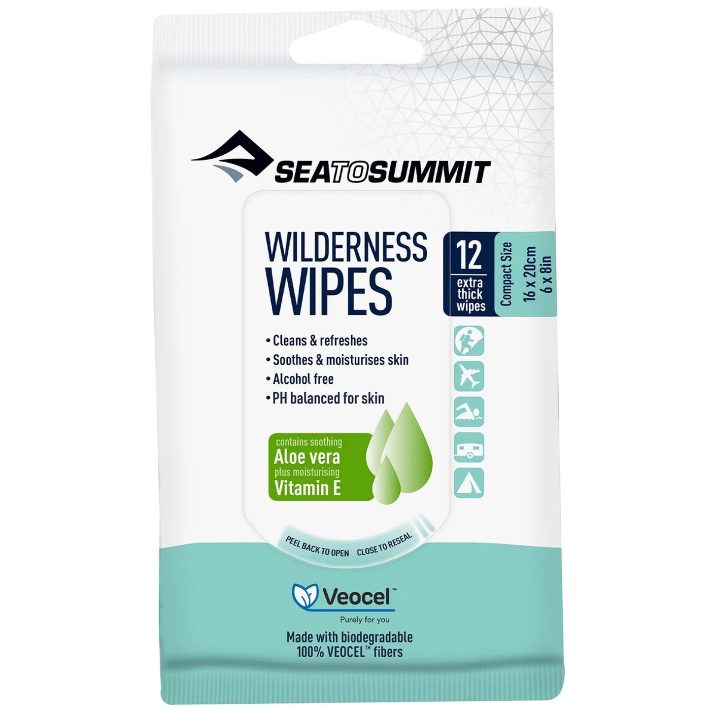 Chusteczki nawilżane Sea To Summit Wilderness Wipes Compact - 12 szt.