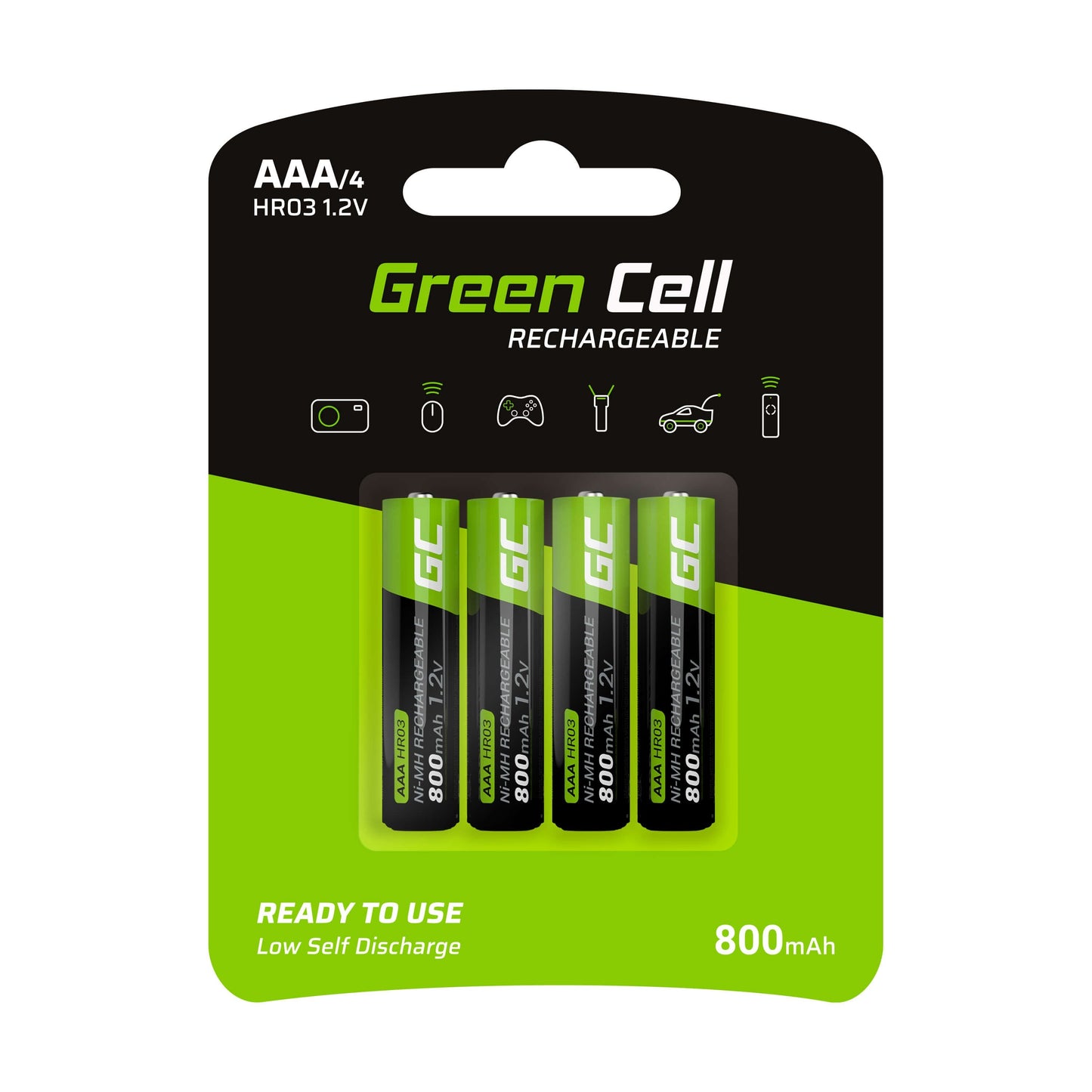Akumulator Green Cell HR03/AAA 800 mAh - 4 szt.