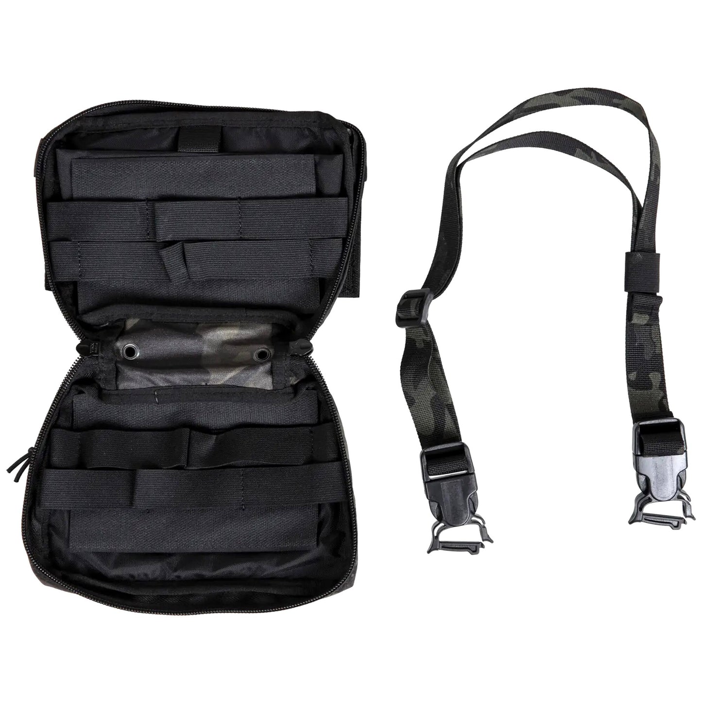 Kieszeń Wosport podwieszana z klamrą QR - MultiCam Black