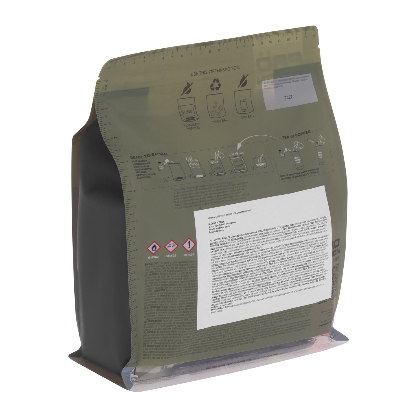 Racja żywnościowa Pro Ration Ultimate Tactical Ration Full-Day Menu Vege