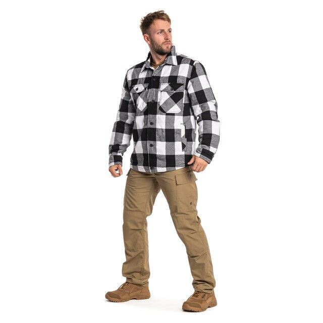Kurtka Brandit Lumber Jacket - White/Black