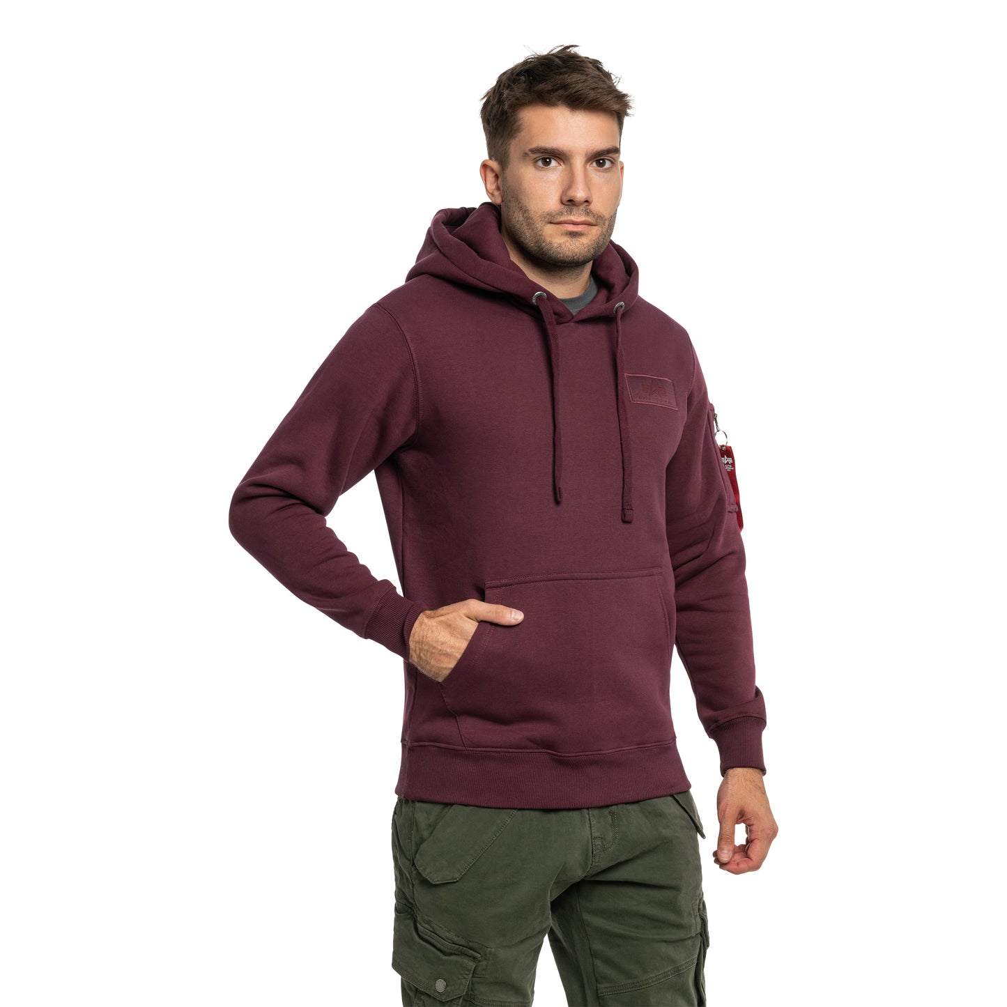 Bluza Alpha Industries Back Print Hoody - Dark Cherry