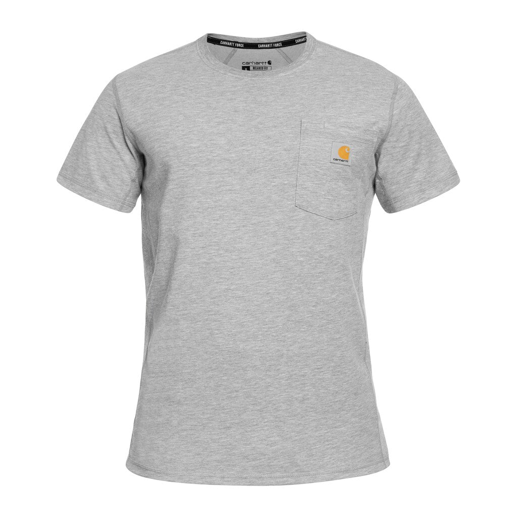 Koszulka Carhartt Force Midweight S/S Pocket - Heather Grey