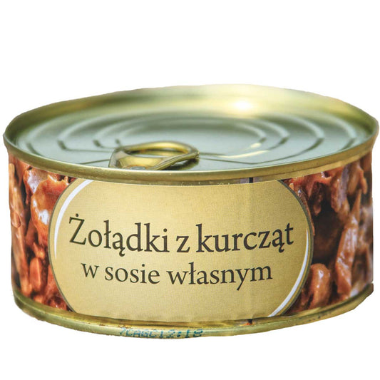 Żywność konserwowana Marlej - żołądki z kurcząt w sosie własnym 300 g