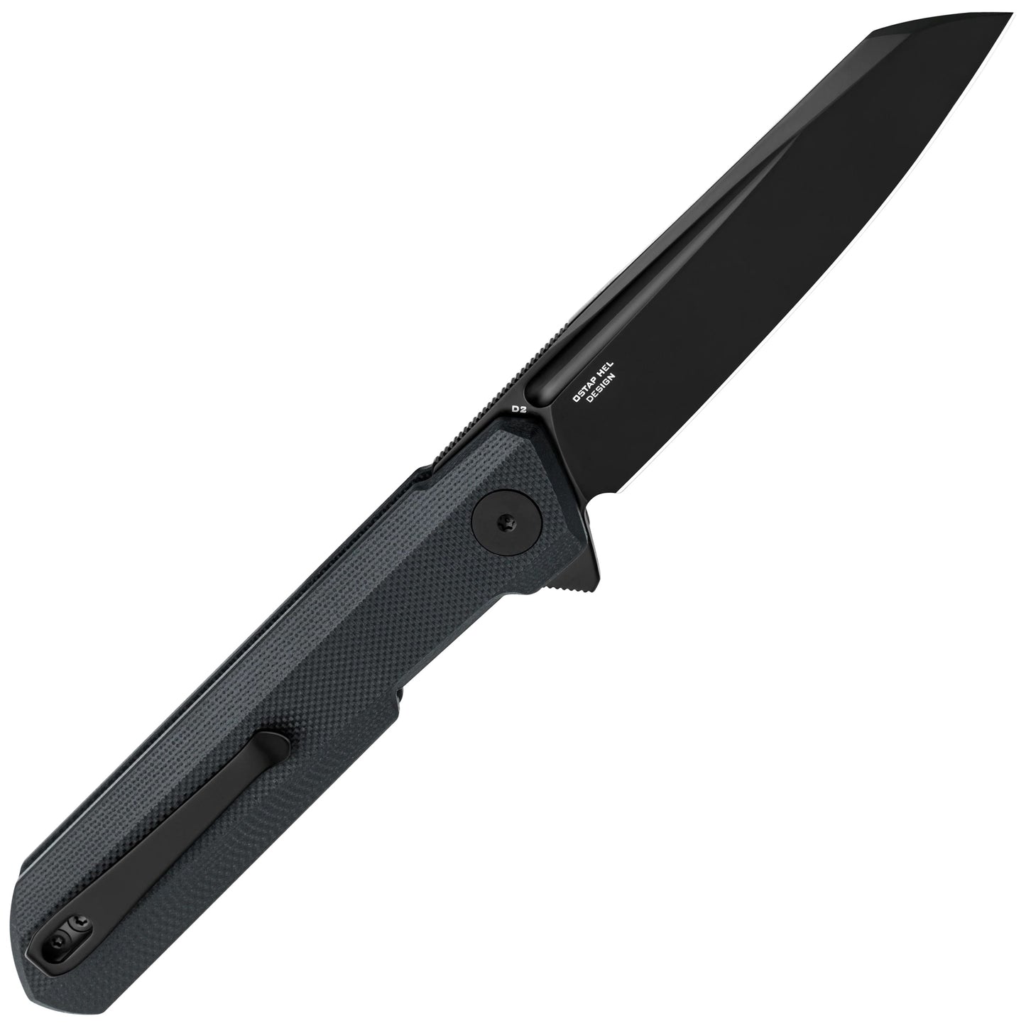 Nóż składany Bestechman Dundee Sheepfoot - Black/Black Blade