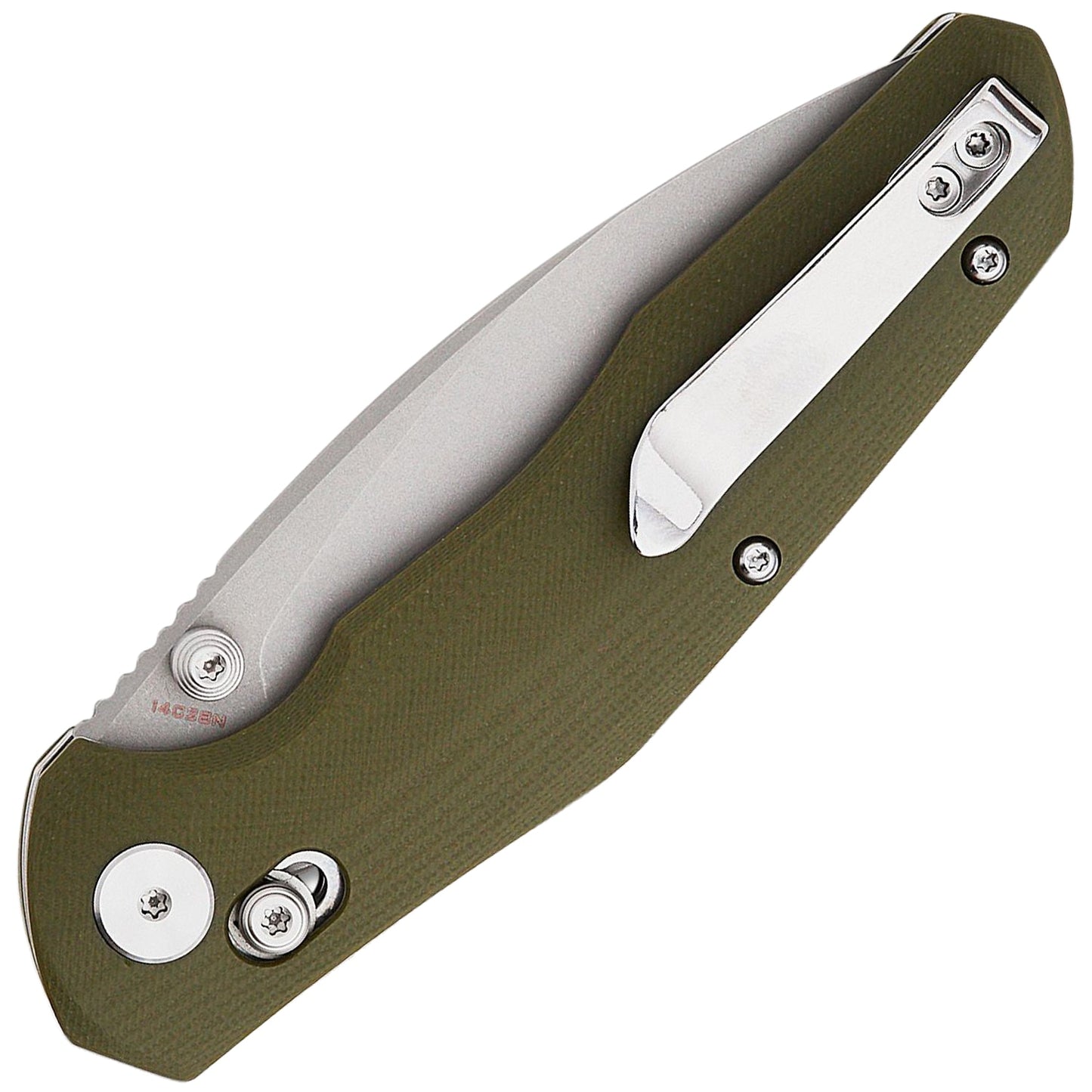 Nóż składany Bestechman Ronan Stonewash - OD Green