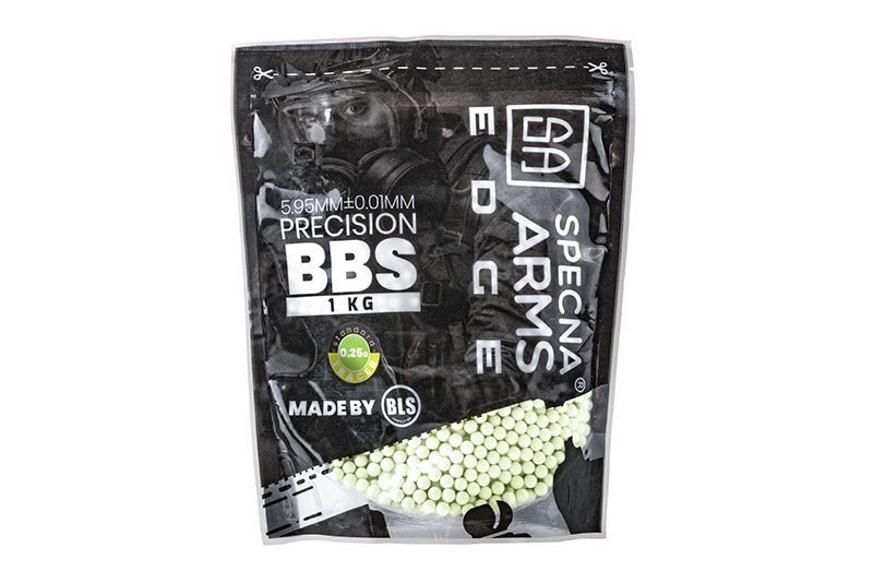Kulki ASG Specna Arms EDGE Tracer 0,25 g 1 kg - zielony