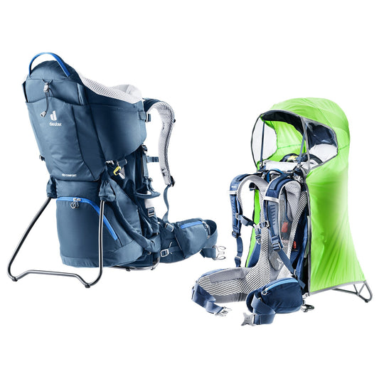 Nosidło Deuter Kid Comfort + pokrowiec przeciwdeszczowy - zestaw