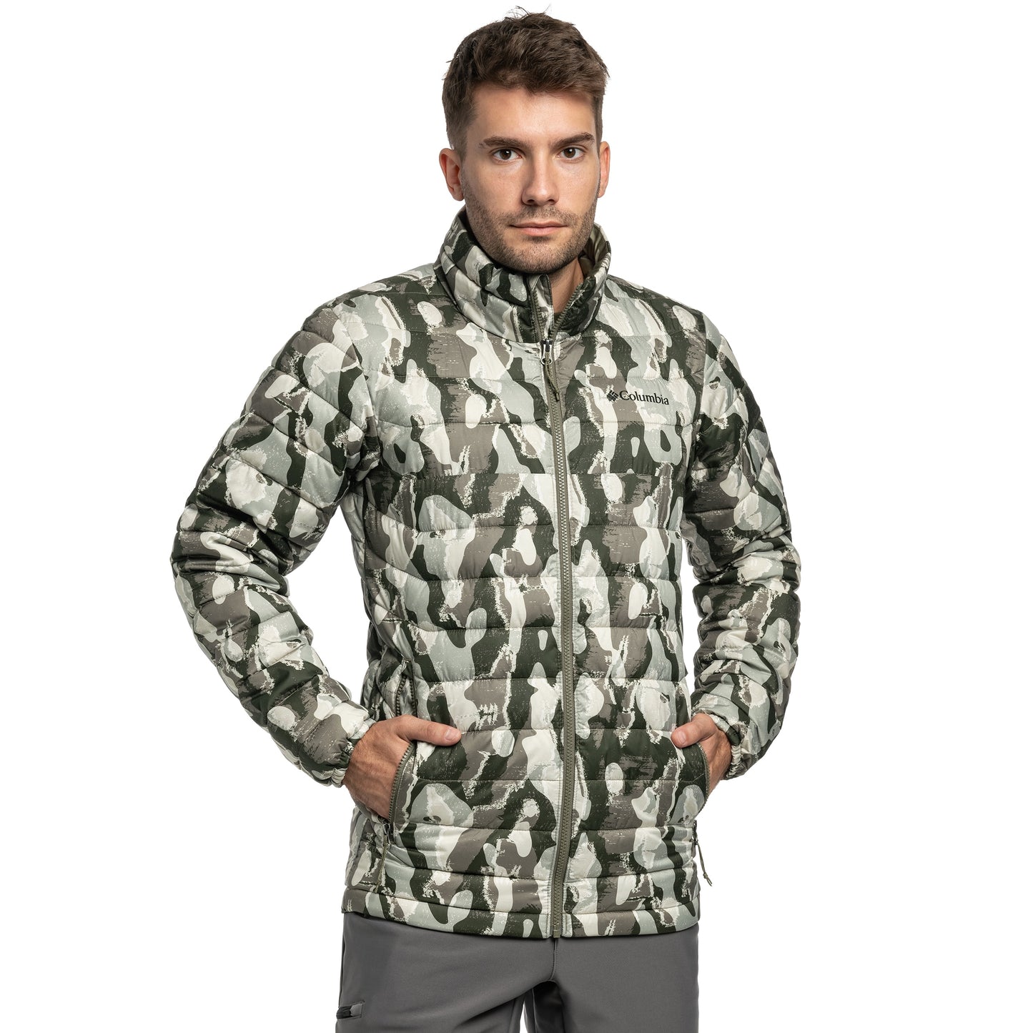 Kurtka Columbia Powder Lite II Printed - Stone Green Treebark Print