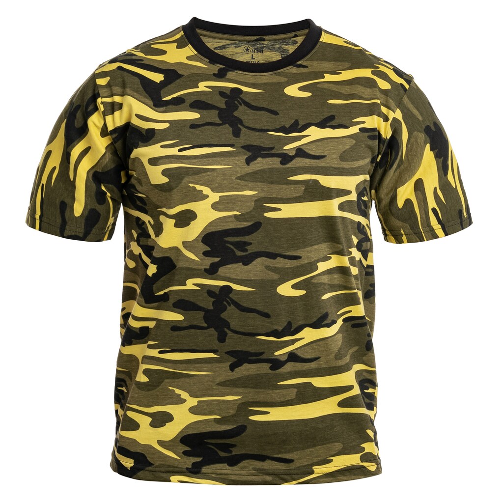 Koszulka T-shirt MFH Streetstyle - Yellow Camo