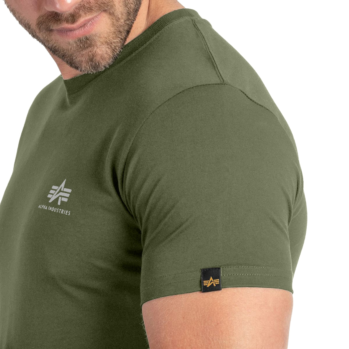 Koszulka T-shirt Alpha Industries Basic Small Logo - Dark Olive