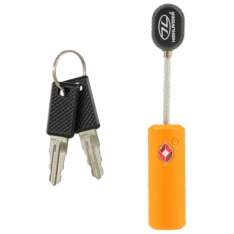 Kłódka Highlander TSA Barrel Zip - Orange