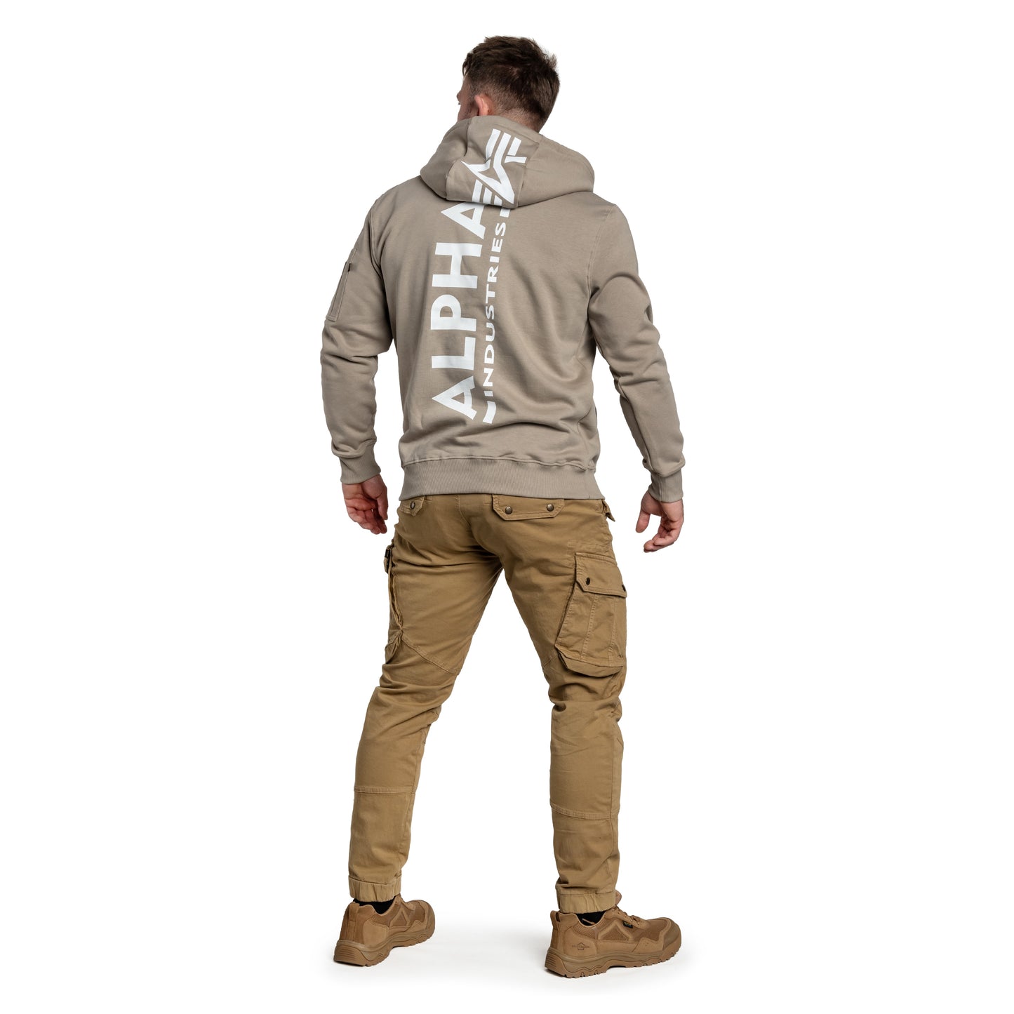 Bluza Alpha Industries Back Print Hoody - Vintage Sand