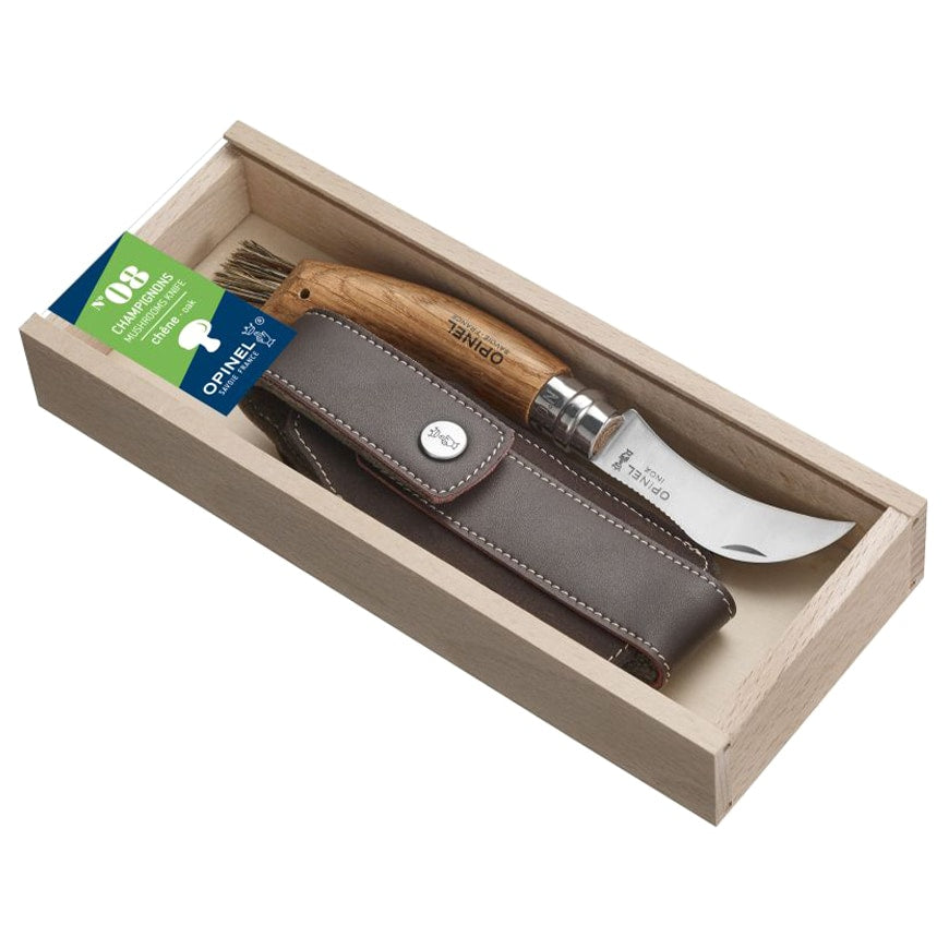 Nóż składany Opinel No.8 Mushroom do zbierania grzybów z etui