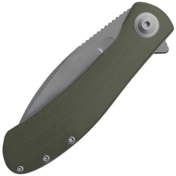 Nóż składany Trollsky Knives Mandu XL OD Green G10/Dark Bead Blast D2