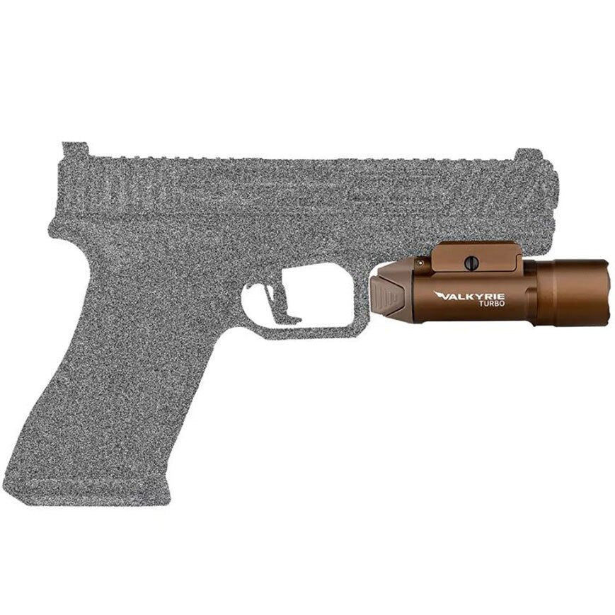 Latarka laserowa na broń Olight LEP Valkyrie Turbo Desert Tan - 250 lumenów
