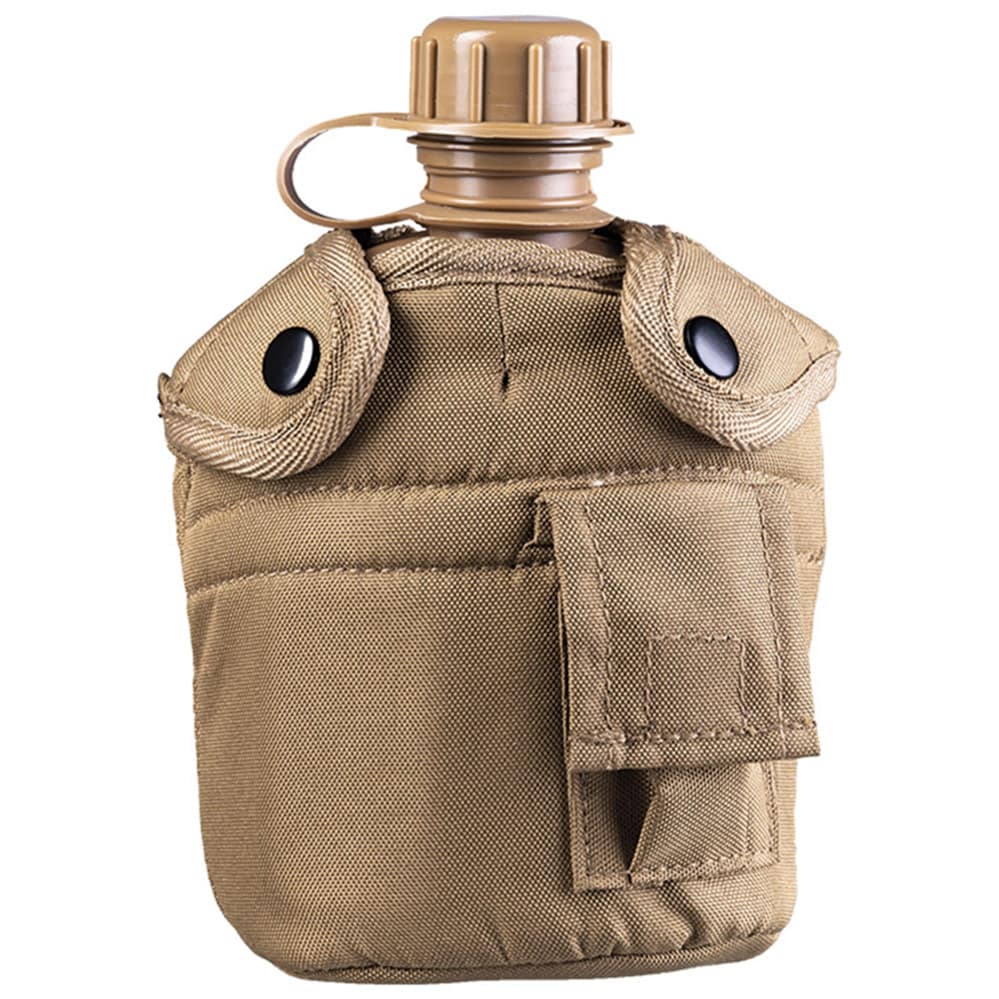 Manierka Mil-Tec US Plastic Canteen z pokrowcem i kubkiem - Coyote