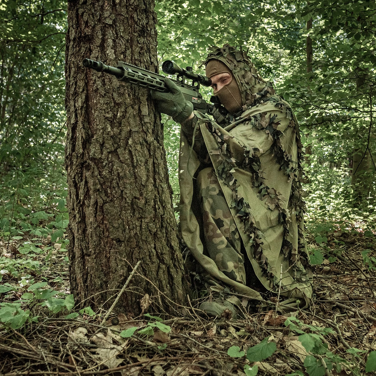 Strój maskujący Helikon Leaf Ghillie - US Woodland