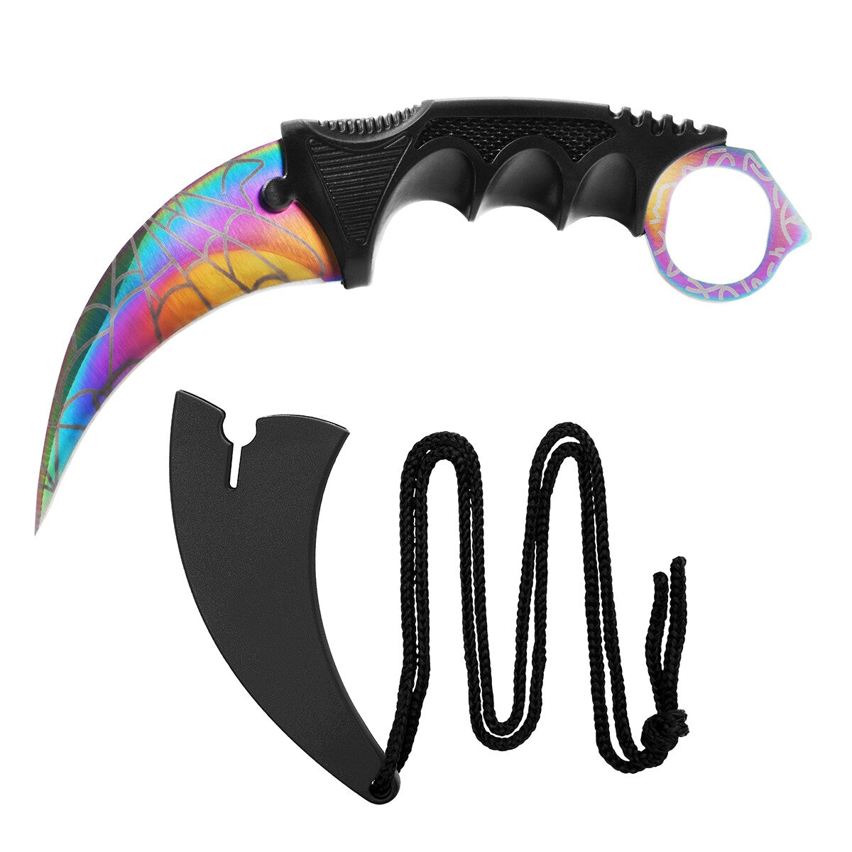 Nóż Karambit CS:GO - Spider Web Rainbow