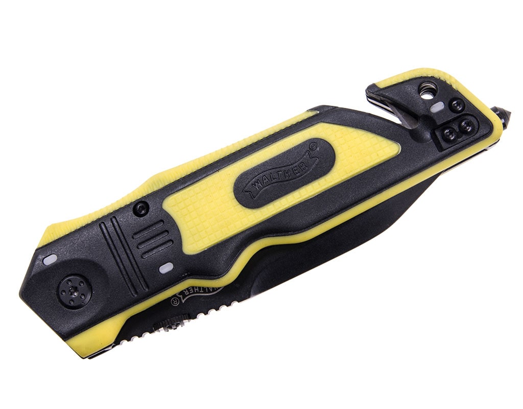 Nóż składany ratowniczy Walther Emergency 440 - żółty