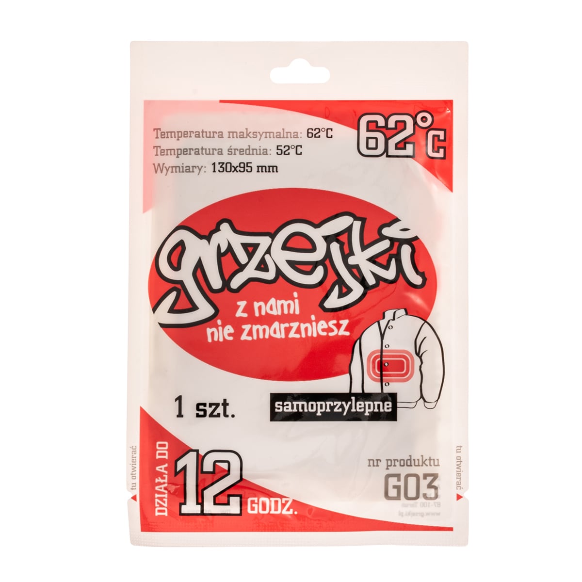 Ogrzewacz chemiczny Grzejki do ciała - 10 szt.