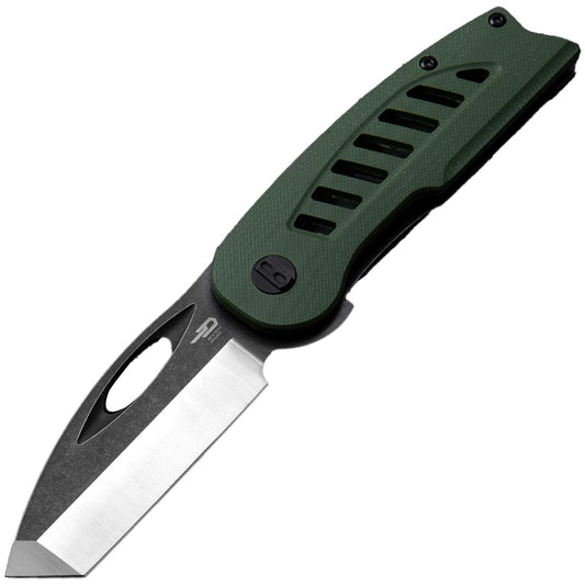 Nóż składany Bestech Explorer - Olive/Satin Stonewash