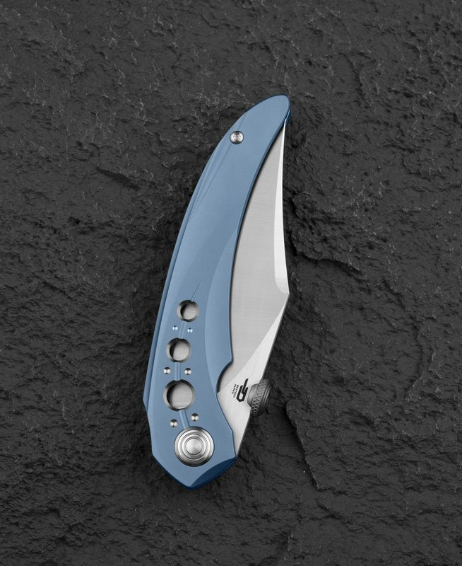 Nóż składany Bestech Knives Razon - Silver Satin/Blue