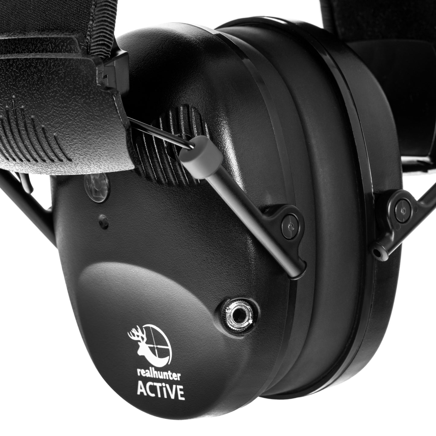 Ochronniki słuchu aktywne RealHunter Active Pro z okularami - Black