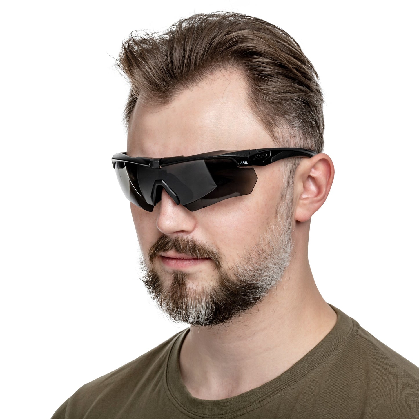 Okulary taktyczne ESS Crossbow APEL Clear/Smoke Gray - Black