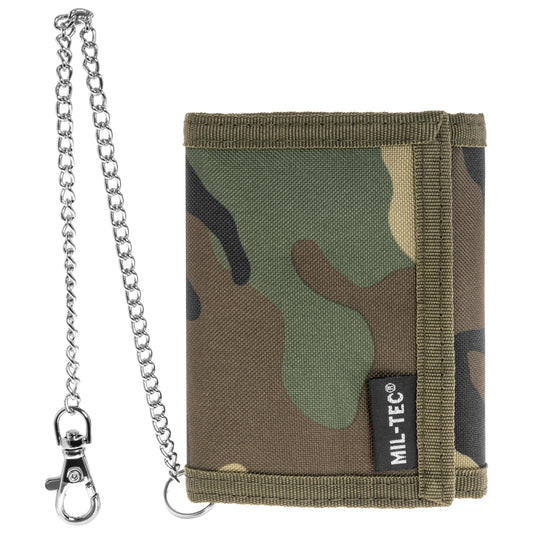 Portfel Mil-Tec z łańcuszkiem - Woodland