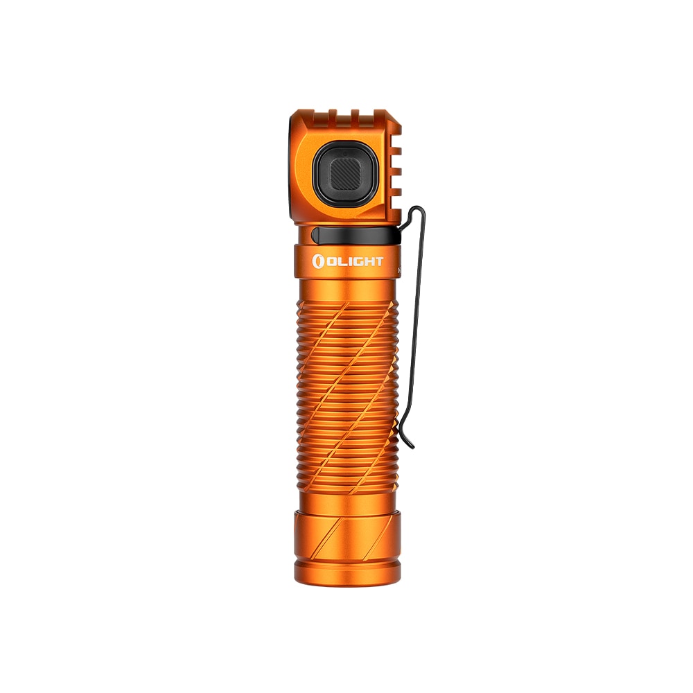 Latarka czołowa i kątowa Olight Perun 3 Orange z opaską - 3000 lumenów