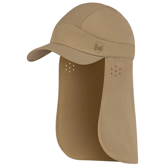 Czapka z daszkiem Buff Safety Pack Bimini Cap z osłoną karku - Solid Sand