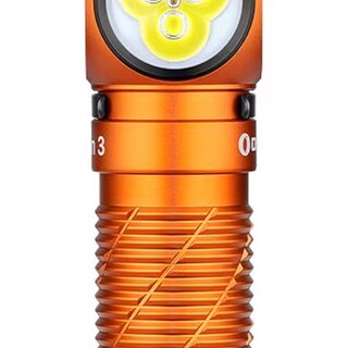 Latarka czołowa i kątowa Olight Perun 3 Orange z opaską - 3000 lumenów