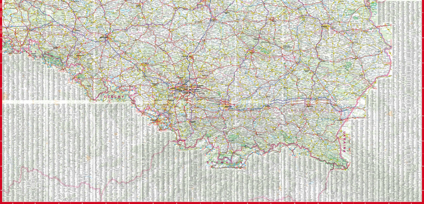 Mapa samochodowa Polski 1:750000