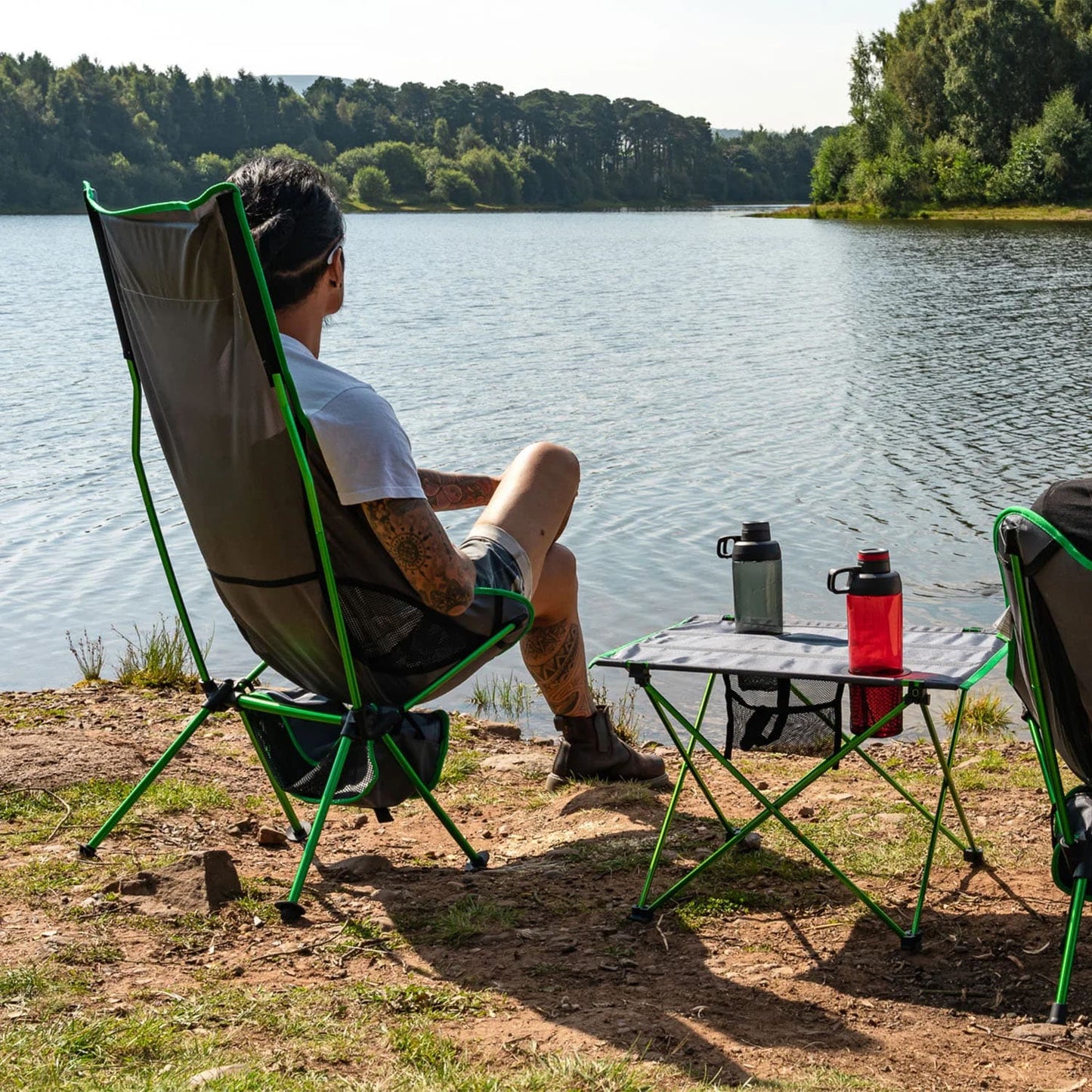 Krzesło turystyczne Highlander Outdoor Ayr Rest - Green/Grey