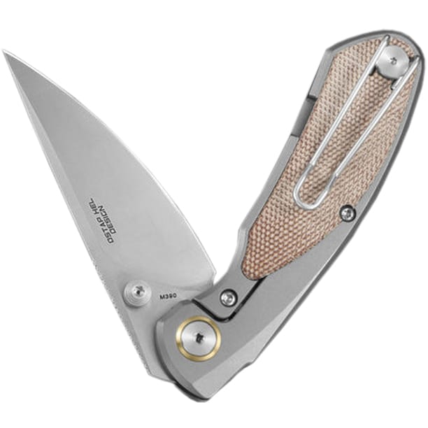 Nóż składany Bestech Knives Lito - Satin/Titanium Natural Canvas Micarta