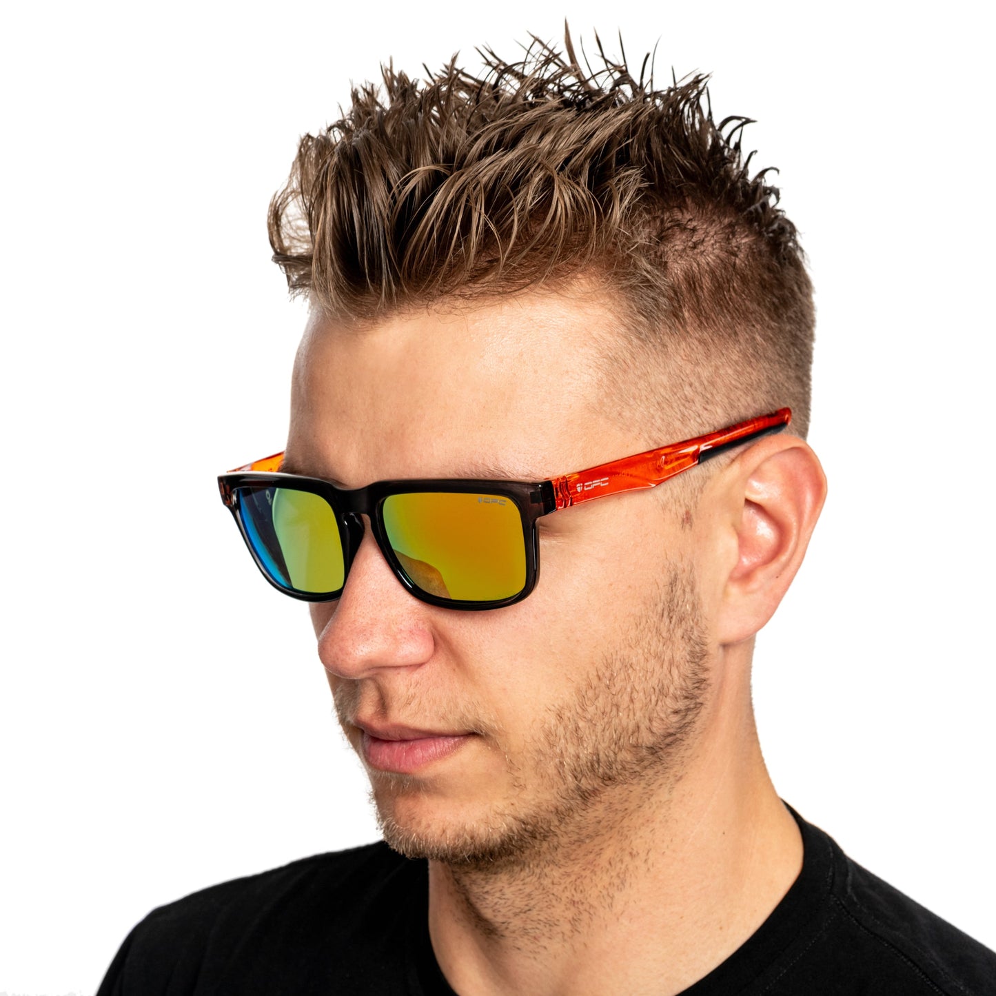 Okulary przeciwsłoneczne OPC Lifestyle California Black/Orange Revo z polaryzacją