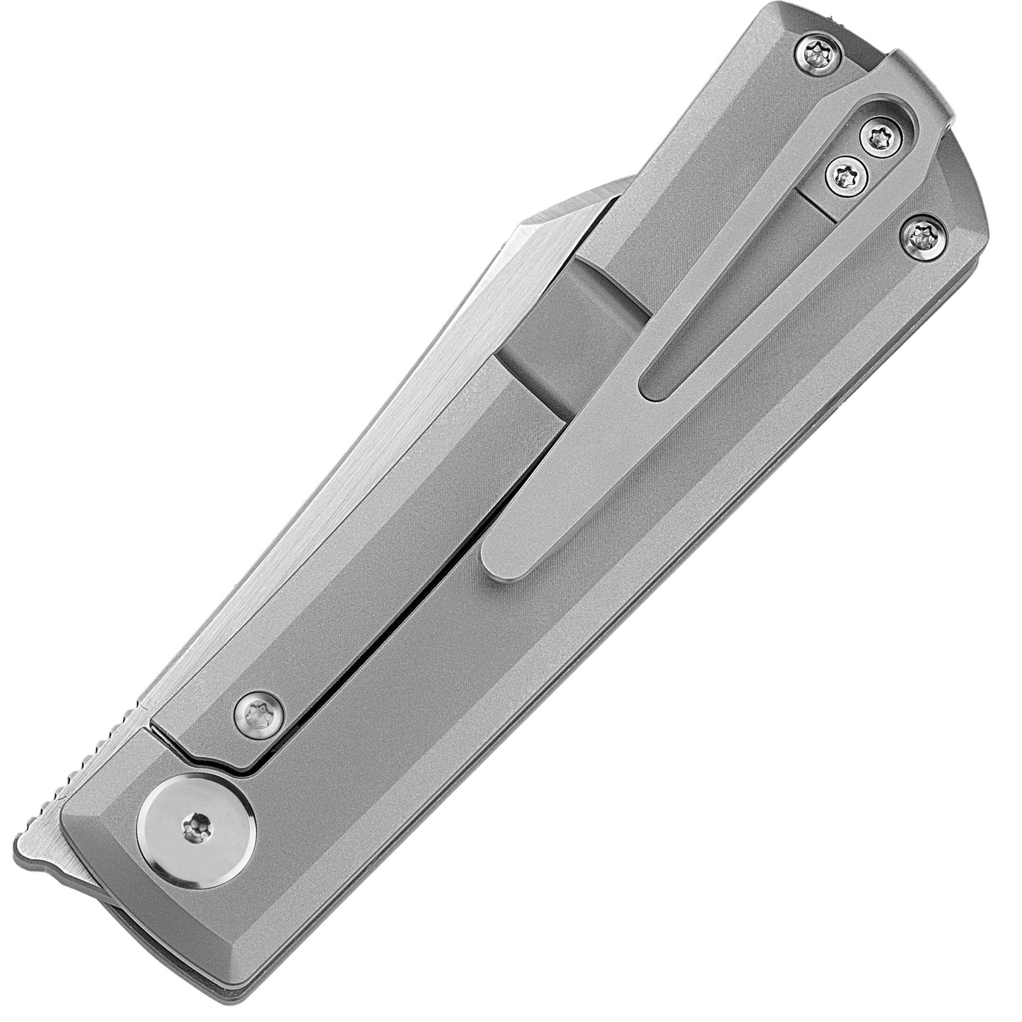 Nóż składany Bestech Knives Bruv - Satin/Bead Blast Titanium