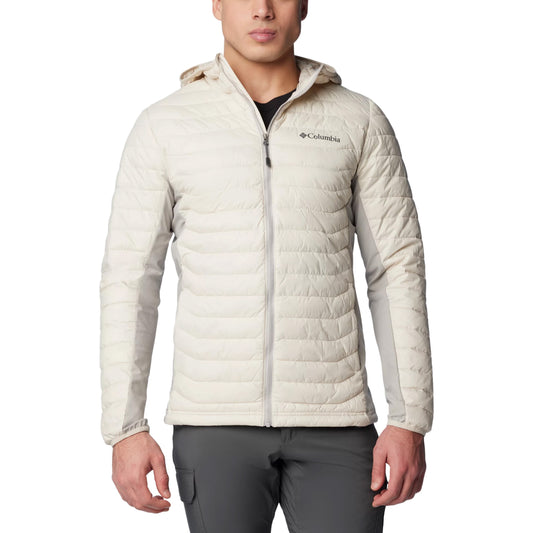 Kurtka Columbia Powder Pass Hooded Hybrid Down Jacket - Dark Stone/Flint
