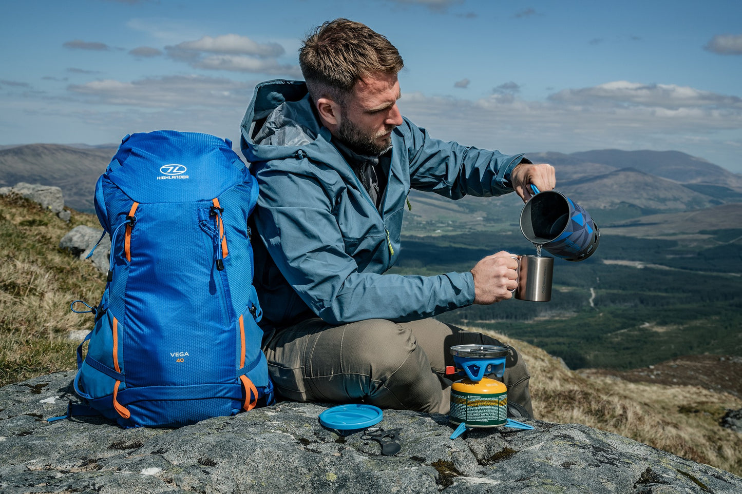 Plecak Highlander Outdoor Vega Men 40 l - Sky Blue