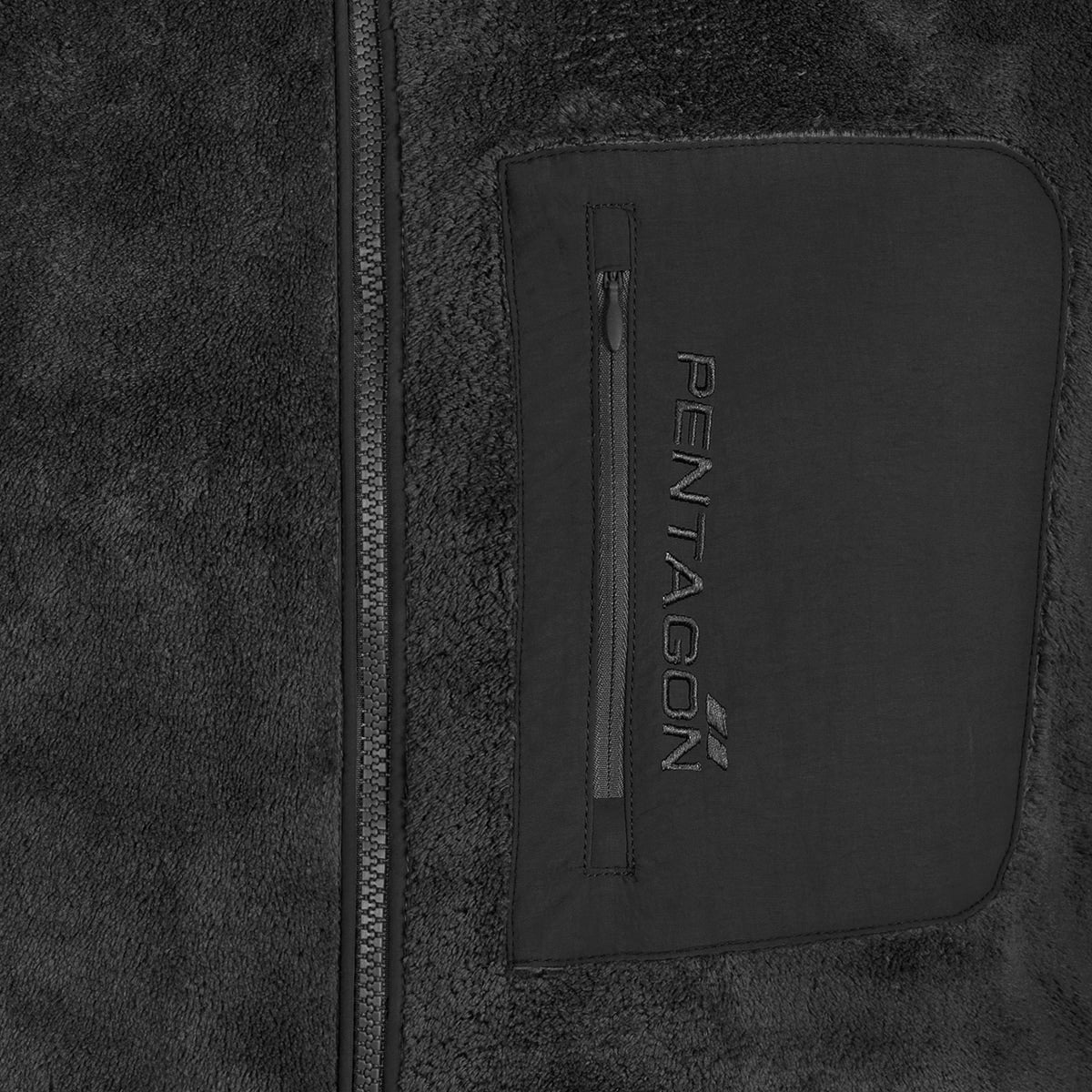 Polar Pentagon Grizzly Full Zip - Black