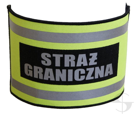 Opaska naramienna odblaskowa Straż Graniczna - ze ściągaczem gumowym