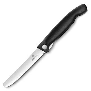 Nóż składany kuchenny Victorinox Black - gładkie ostrze z zaokrąglonym czubkiem