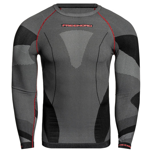 Koszulka termoaktywna FreeNord DryTech Long Sleeve - Black/Red