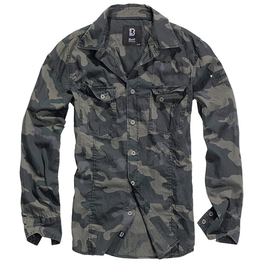 Koszula Brandit Slim Fit Long Sleeve - Dark Camo