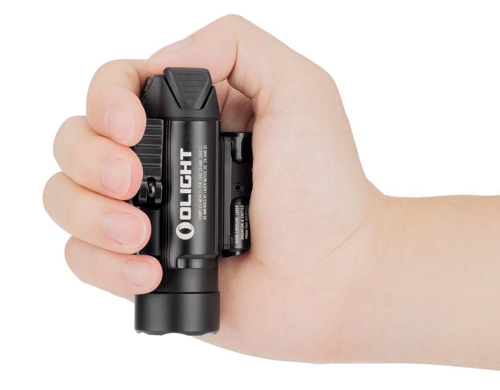 Latarka na broń z celownikiem laserowym Olight BALDR Pro - 1350 lumenów, Green Laser