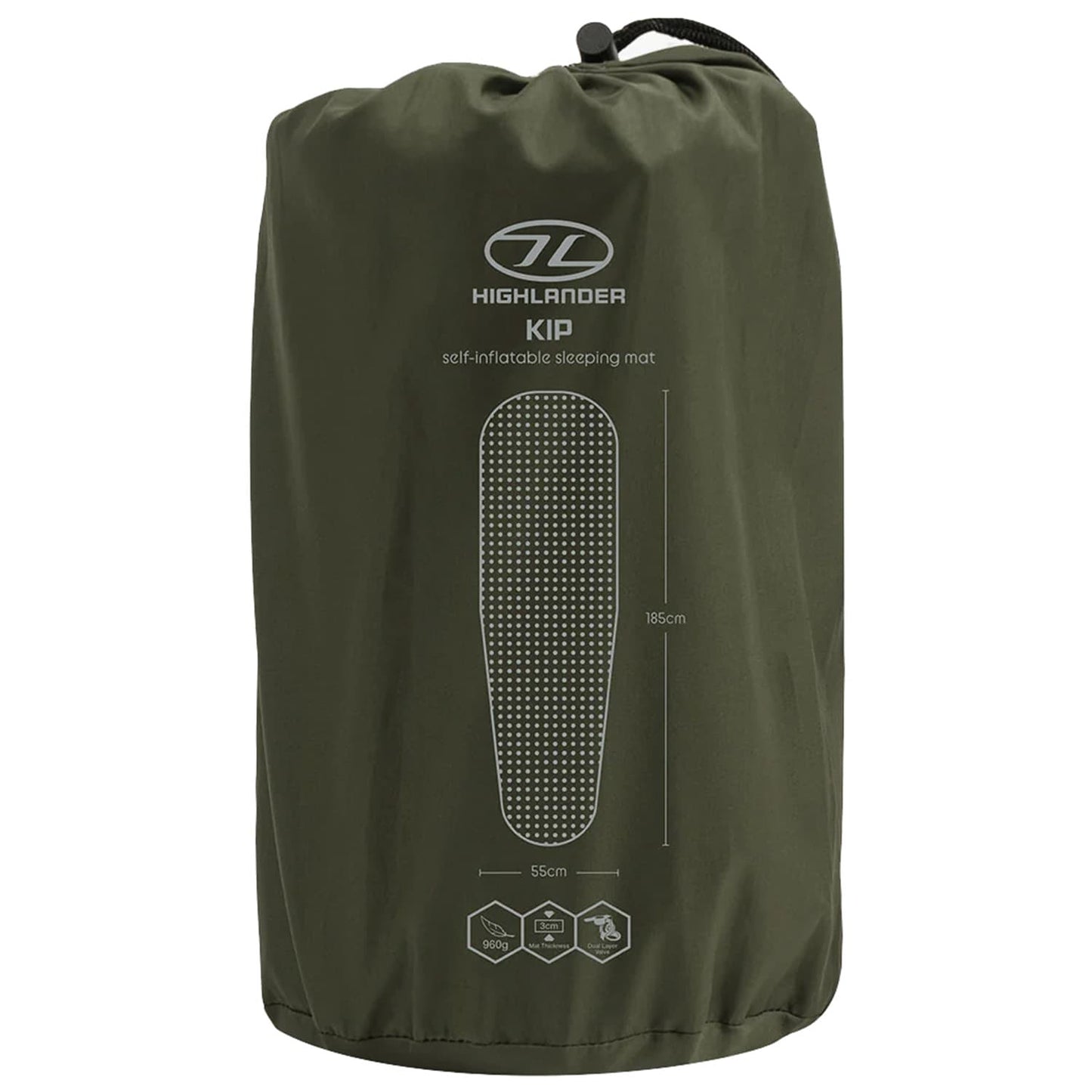 Mata samopompująca Highlander Outdoor Kip Mat - Olive