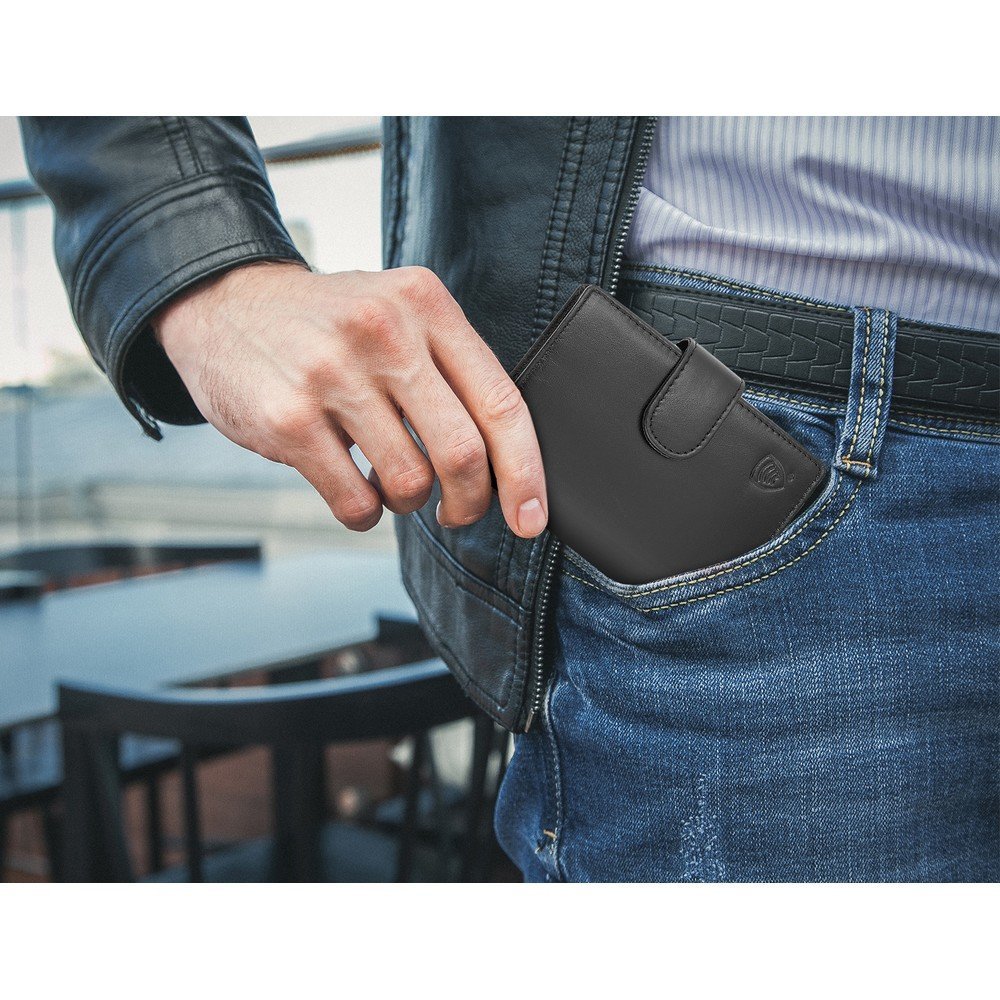 Portfel Koruma Smart RFID Block na karty i monety - czarny