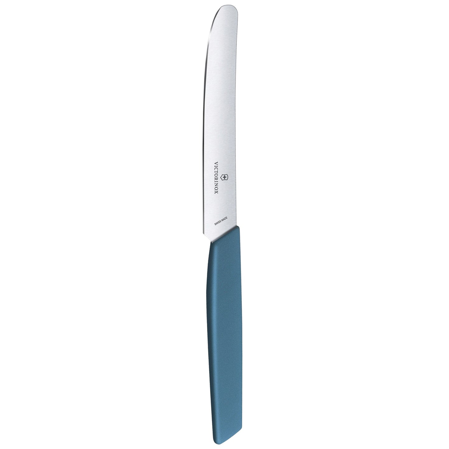 Nóż kuchenny Victorinox Swiss Modern Cornflower Blue 11 cm - gładkie ostrze z zaokrąglonym czubkiem