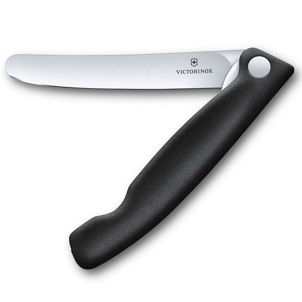 Nóż składany kuchenny Victorinox Black - gładkie ostrze z zaokrąglonym czubkiem